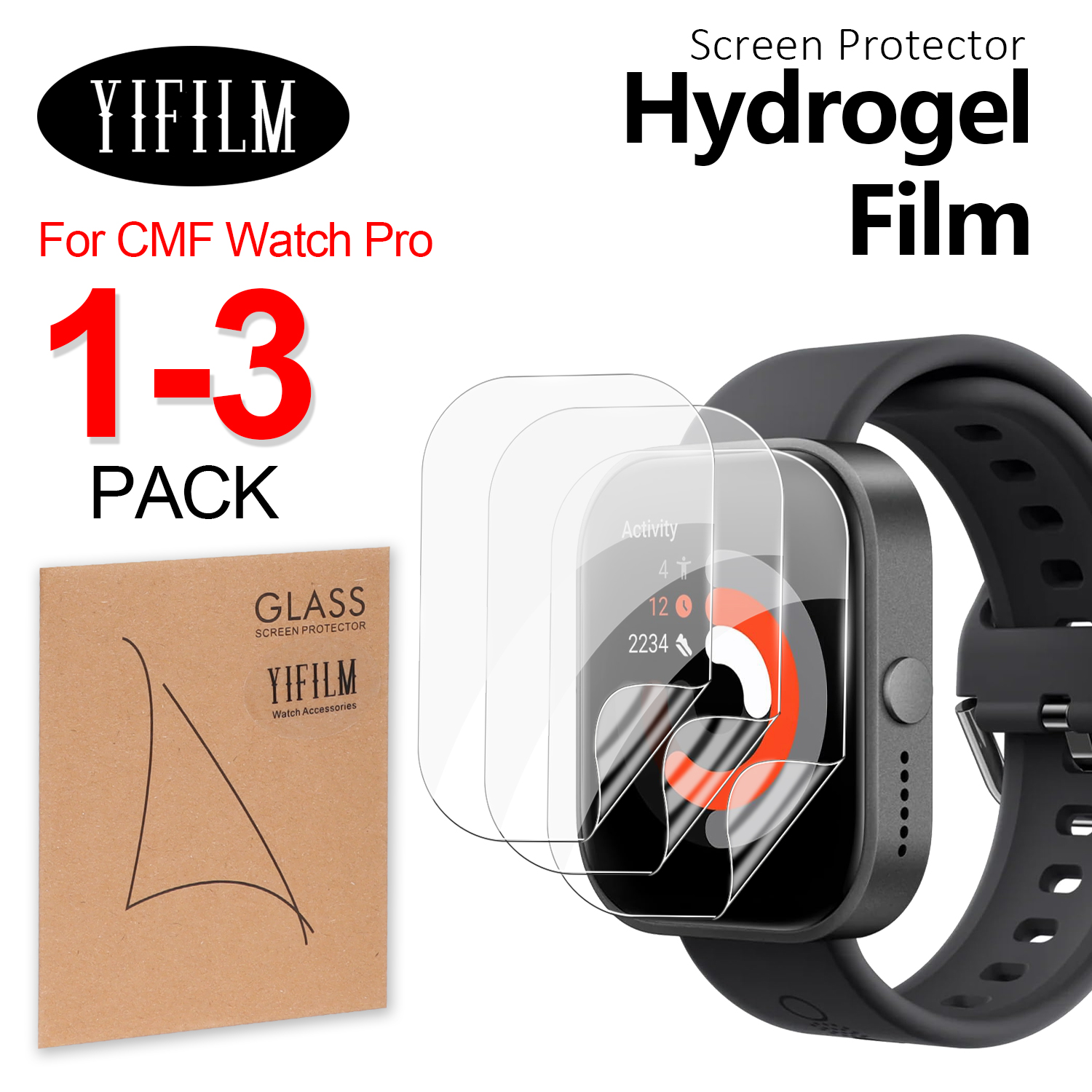 HD Clear TPU Hydraulic Screen  - огляд і ціна Smartwatch Screen Film
