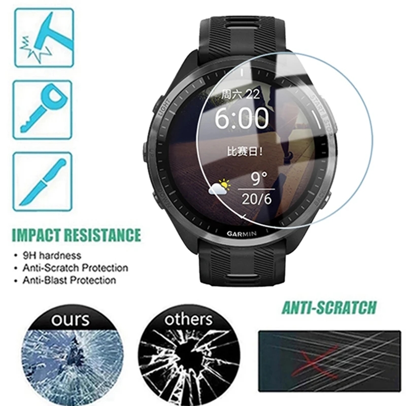 Tempered Glass For Garmin Fore - огляд і ціна Tempered Glass Screen 9H