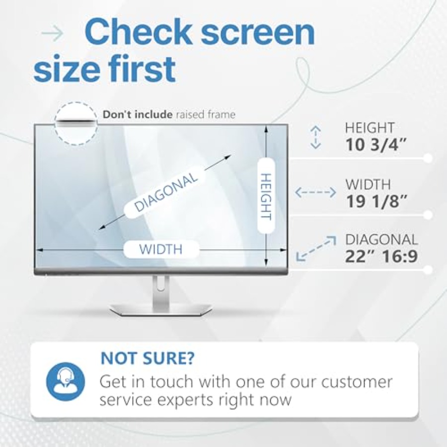 2 Pack 22 Inch 16:9 Privacy Sc - огляд і ціна Privacy Filter 2Pack
